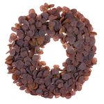 Wianek ozdobny z liści 43 cm fioletowy