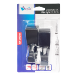 Haczyk prostokąt czarny 2 szt.