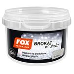Brokat w żelu 00 srebrny 200 g FOX Dekorator