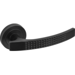 Klamka AMB ARGO okrągły szyld czarna R500