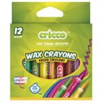 Kredki Cricco świecowe komplet 12 kolorów kartonowe opakowanie
