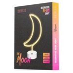 Neon na podstawce LED księżyc biały NNE06 neolia