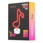 Neon na podstawce LED nutka czerwony NNE08 neolia