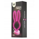 Neon na podstawce LED króliczek różowy FSNE04 forever light