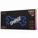 Neon plexi LED garage błękit biały NNE22 neolia