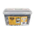 Zestaw do poziomowania płytek w wiaderku: Klipsy fuga 1,5 mm płytki 3-16 mm 300 sztuk + kliny 100 sztuk Hardy