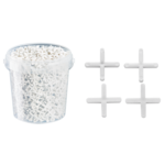 Krzyżyki dystansowe do glazury 2 mm białe wiaderko 1500 sztuk Hardy