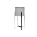 Osłonka ceramiczna Lugo ze stojakiem 33 cm szary