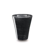Donica ceramiczna Milenium 34,5 cm czarnosrebrny