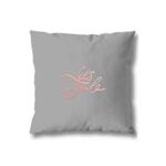 Poszewka metallic 40 x 40 cm  lets smile szary