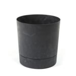 Donica z podstawką AURA 18,4 x 17,5 cm czarny