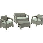 Zestaw ogrodowy Corfu sofa stolik i 2 fotele beżowy