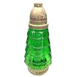 Znicz szklany Z-409 choinka 29 cm zielony