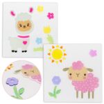 Dekoracja żelowa na okno 19 x 19 cm mix kolorów