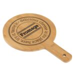 Deska do serwowania bambusowa Tasty okrągła dekorowana 30 x 20 x 1 cm brązowy