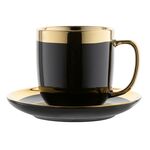 Filiżanka ze spodkiem Berlotti 320 ml czarny