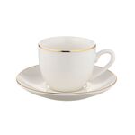 Filiżanka porcelanowa ze spodkiem Belissima 100 ml biały