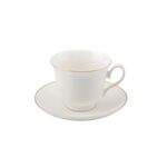 Filiżanki ze spodkiem Classic 240 ml 6 sztuk biały