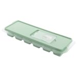 Foremki na kwadratowe kostki lodu z pokrywką 26,5 x 9 x 3,5 cm miętowy