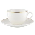 Filiżanka porcelanowa ze spodkiem Belissima 240 ml new biały