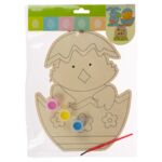 Ozdoba drewniana do malowania kurczak 8 x 22,5 cm