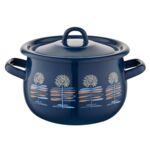 Garnek emaliowany baryłka z pokrywką Polino 20 cm 3,5 l