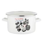 Garnek emaliowany prosty Fruits bez pokrywki 22 cm 4,8 l