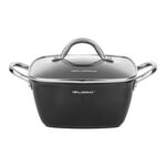 Garnek aluminiowy Nelio kwadratow z pokrywką 20 cm 2,5 l