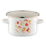 Garnek emaliowany prosty Grzybki bez pokrywki 16 cm 2 l
