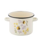 Garnek emaliowany prosty bez pokrywki Pszczoła 18 cm 3,2 l