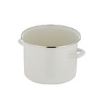 Garnek emaliowany prosty gładki bez pokrywki 18 cm 3 l