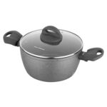 Garnek aluminiowy Lava stone z pokrywką 18 cm 1,5 l