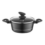 Garnek aluminiowy Delux z pokrywką 18 cm 1,5 l