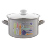 Garnek emaliowany prosty Staffio z pokrywką 18 cm 2,6 l