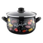 Garnek emaliowany Pyza Lasagna z pokrywką 20 cm 4,2 l
