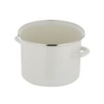 Garnek emaliowany prosty gładki bez pokrywki 22 cm 5,2 l
