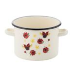 Garnek emaliowany prosty bez pokrywki Biedronka 22 cm 6 l
