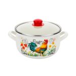 Garnek emaliowany Pyza Kogucik z pokrywką 20 cm 4 l