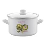 Garnek emaliowany Pyza Arti z pokrywką 16 cm 2,2 l