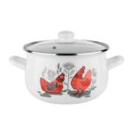 Garnek emaliowany Pyza Rubinka z pokrywką 20 cm 4 l