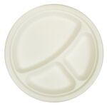 Talerz trójdzielny biodegradowalny z trzciny cukrowej 23 cm 6 sztuk
