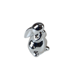 Figurka ceramiczna zając 6,2 x 6,3 x 9,9 cm srebrny