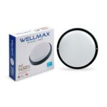 Lampa LED bulkhead okrągły czarny 18 W 1650 lm