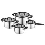 Zestaw garnków nierdzewnych z pokrywkami Chef new 1,8 l + 2,5 l + 3,5 l + 6 l