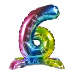Balon foliowy cyfra 6 stojący