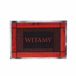 Wycieraczka modern Witamy 38 x 58 cm czerwony