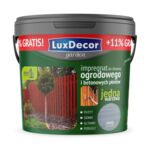 Impregnat do drewna ogrodowego i betonowych płotów szary 4,5 l + 11% GRATIS LuxDecor