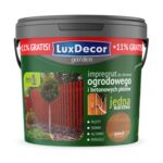 Impregnat do drewna ogrodowego i betonowych płotów orzech 4,5 l + 11% GRATIS Luxdecor