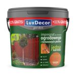 Impregnat do drewna ogrodowego i betonowych płotów kasztan 4,5 l + 11% GRATIS LuxDecor
