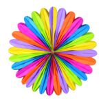 Rozeta papierowa multikolor rainbow 47 cm